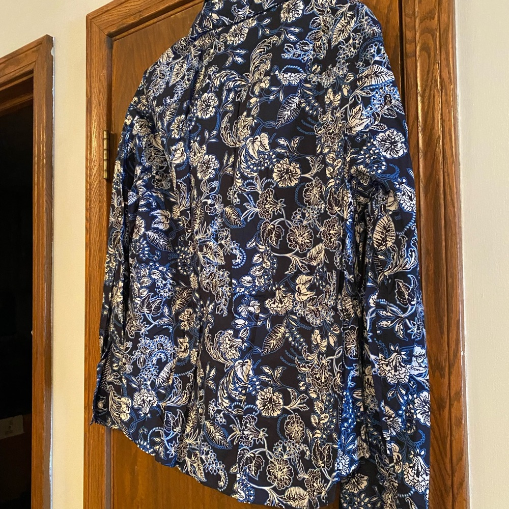 Tommy Hilfiger Blue and White Top